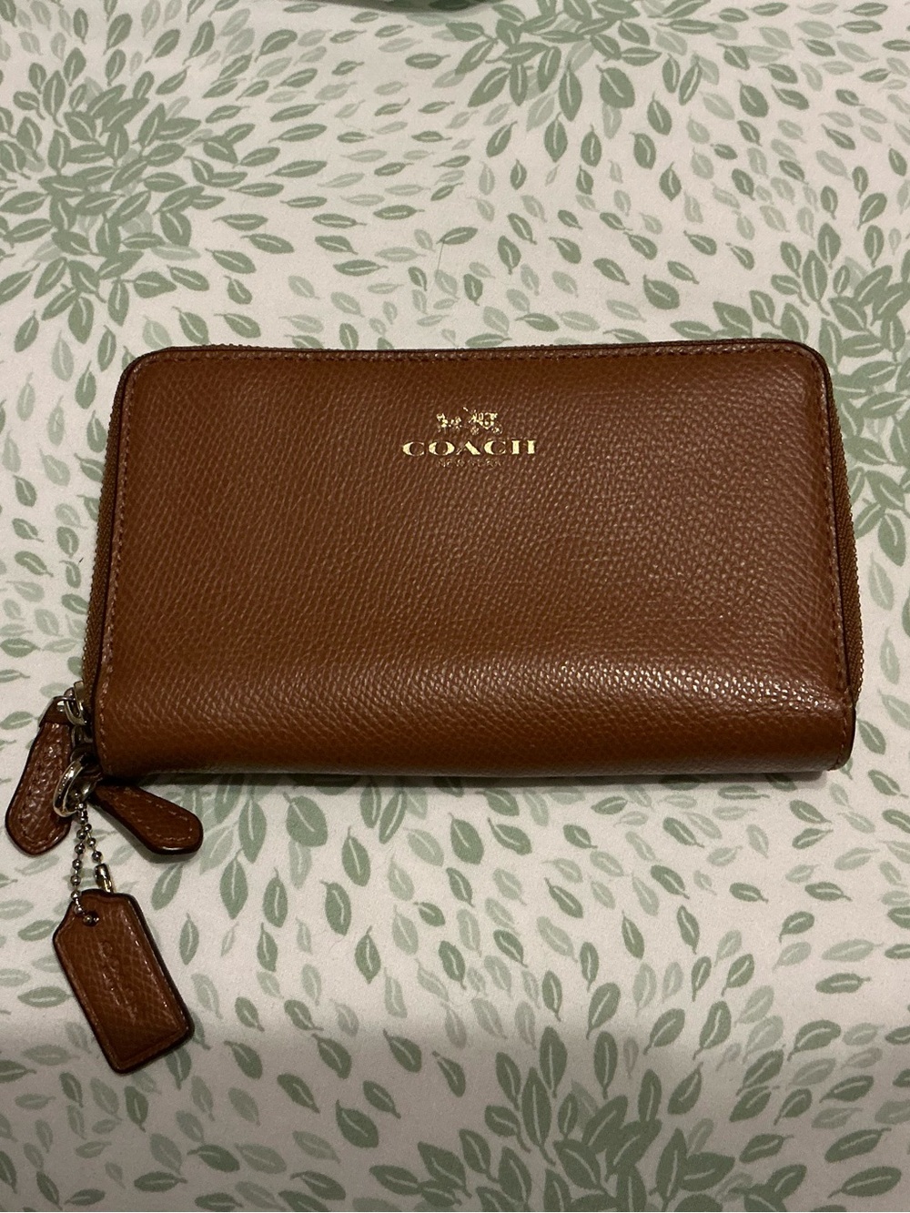 Double Zip Coach Wallet
